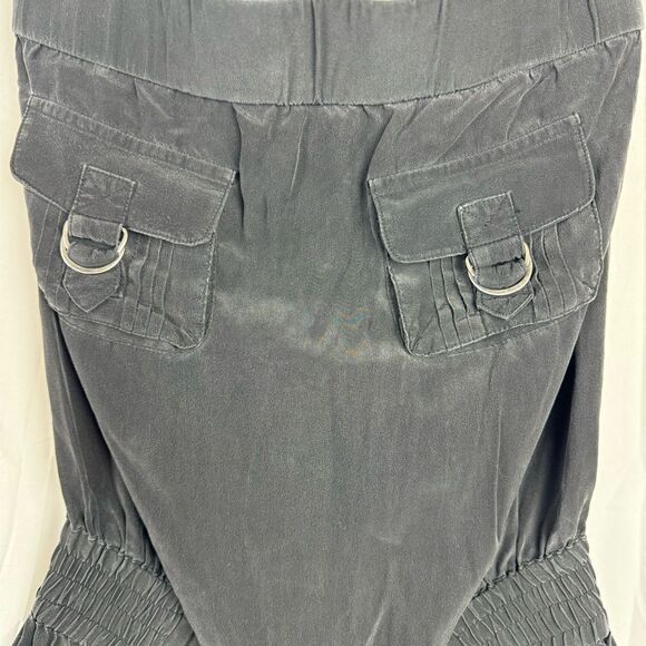 Bebe Y2K Strapless 100% silk strapless dress with waist tie and 4 front pockets. - Picture 4 of 5